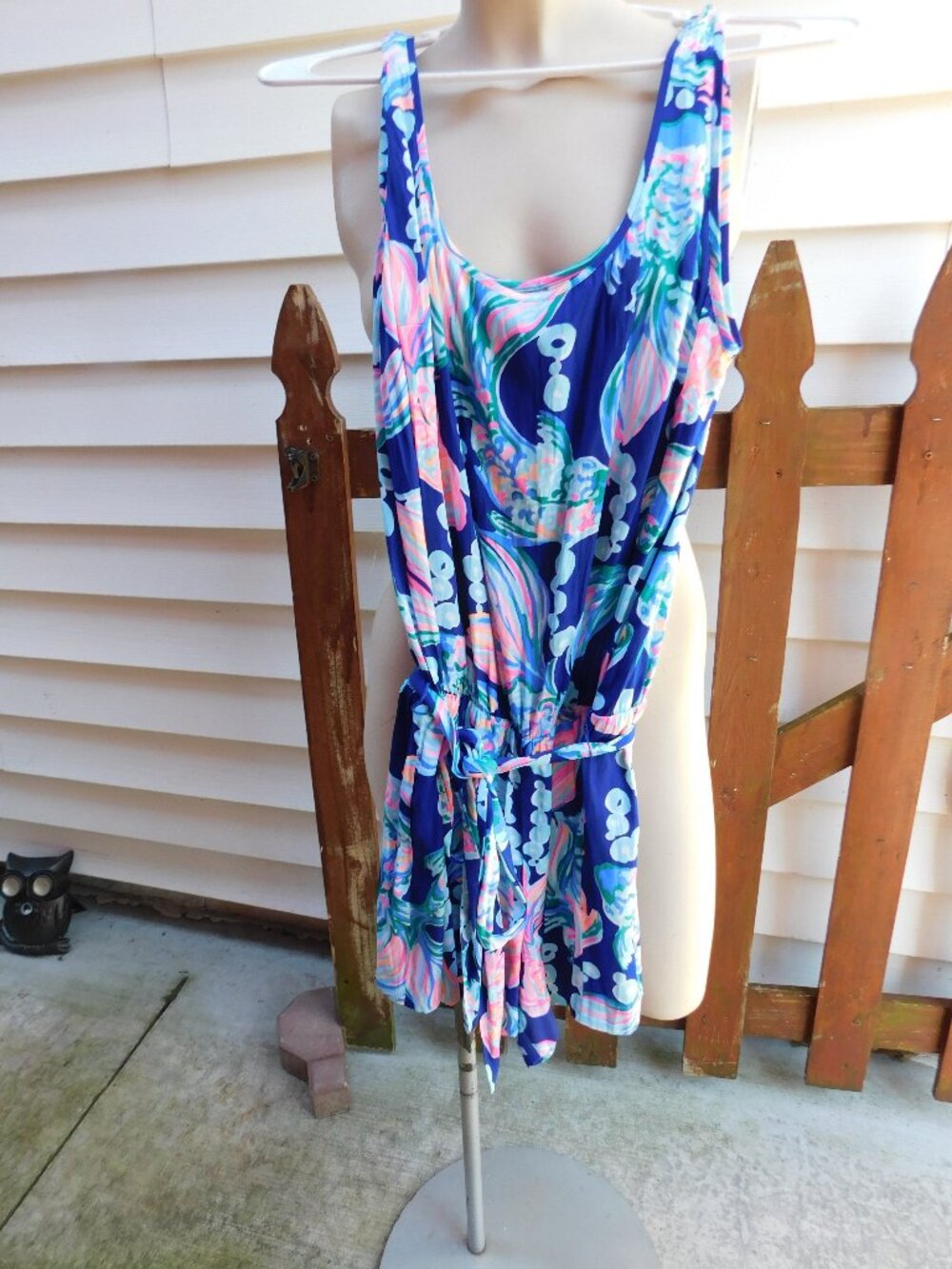 Lilly Pulitzer Brilliant Coasta Tropical Koi Fish Beach Summer Romper  sz S